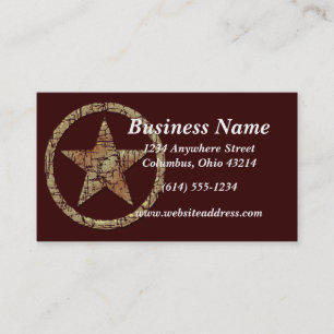 Cracked Western Star/Badge Business Cards