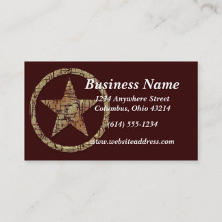 Cracked Western Star/Badge Business Cards