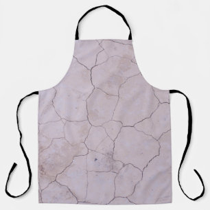 CRACKED WHITE CONCRETE FLOOR APRON