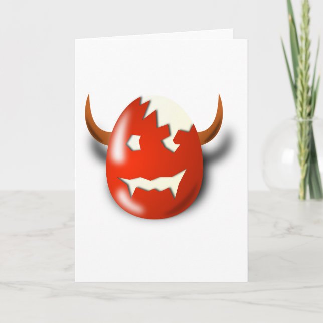 Cracked Wicked Easter egg Holiday Card (Front)