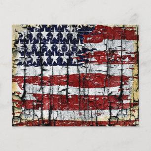 Cracked wood flag