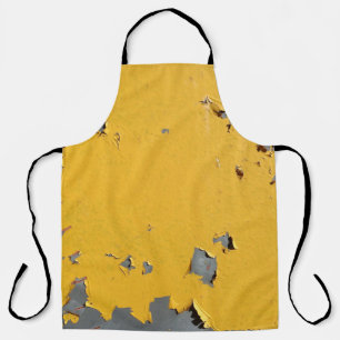Cracked yellow metal: dirty texture. apron