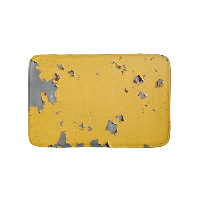 Cracked yellow metal: dirty texture. bath mat (Front)