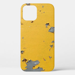 Cracked yellow metal: dirty texture. iPhone 12 case