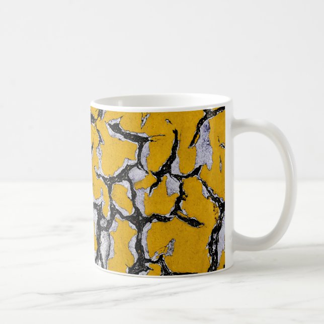 Cracked Yellow Road Paint Coffee Mug (Right)