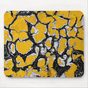 Cracked Yellow Road Paint Mouse Mat