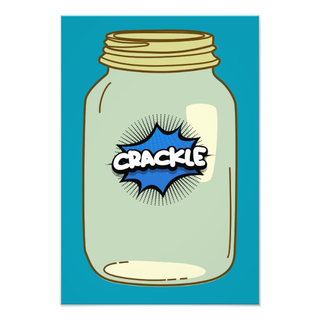 Crackle in a Jar – Comic Pop Art Design Photo Print (Front)