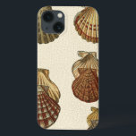 Crackled Antique Shells iPhone 13 Case<br><div class="desc">Artist Denis Diderot is talented and known for his great sea life images. In this vivid image, he captures four crackled Conch seashells in their most natural style. Conches are often crackled like these four seashells and in a sepia looking tone. Get your seashell product today and you can picture...</div>