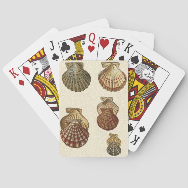 Crackled Antique Shells Playing Cards (Back)