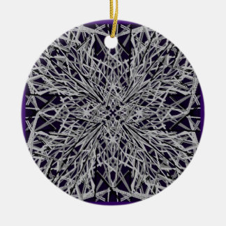 Crackled glass ceramic tree decoration