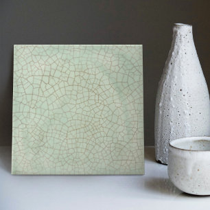 Crackled green tile