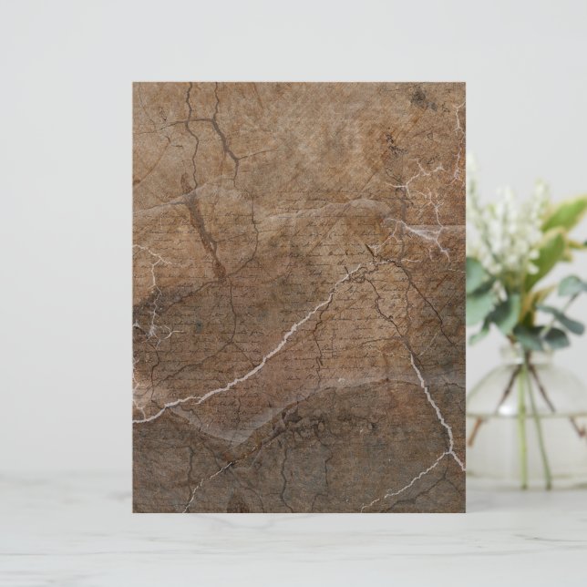 Crackled paper and text (Standing Front)