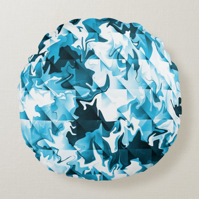 Crackling Ice.... Round Cushion (Front)