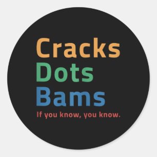 Cracks Dots Bams,its Mahjong Time Mahjong Social C Classic Round Sticker