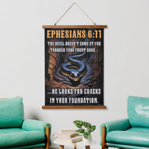 Cracks In Your Foundation Ephesians 6:11 Hanging Tapestry