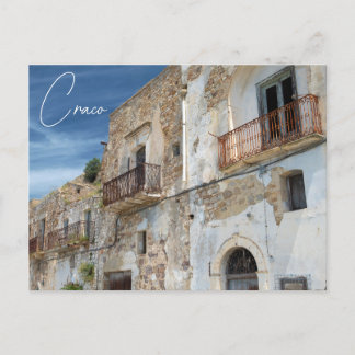 Craco Ghost Town Houses Basilicata Italy Postcard