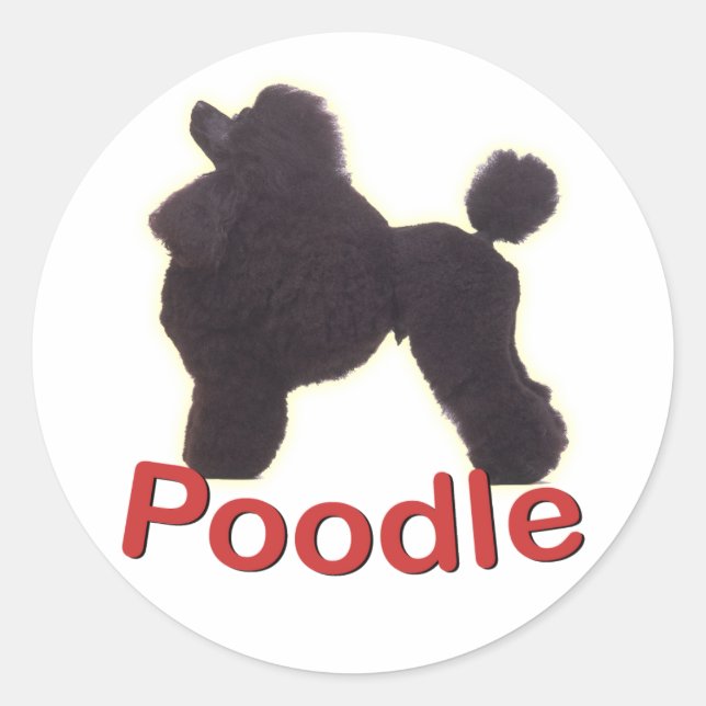 Cradle Black Poodle Sticker (Front)