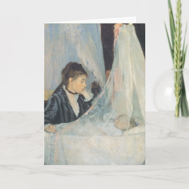 Cradle by Berthe Morisot, Vintage Impressionism Card (Front)
