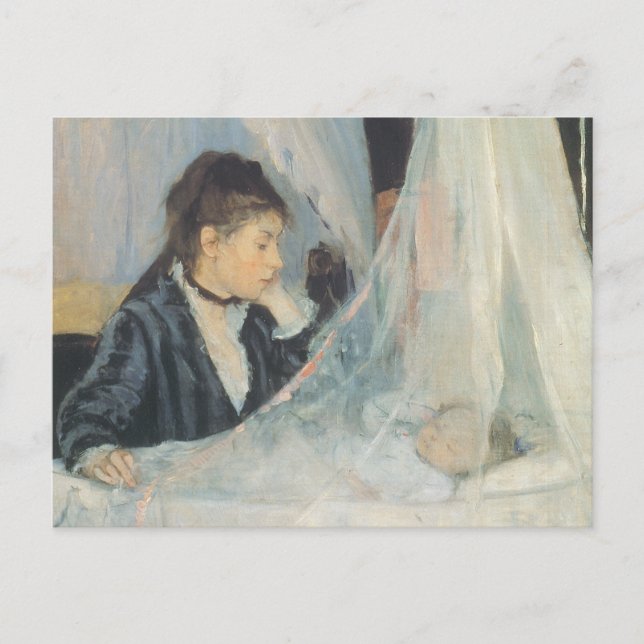 Cradle by Berthe Morisot, Vintage Impressionism Postcard (Front)