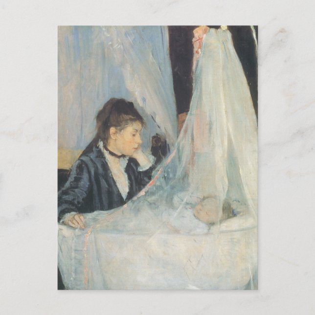 Cradle by Berthe Morisot, Vintage Impressionism Postcard (Front)