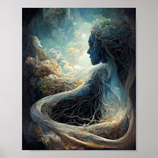 Cradle of the World Fantasy Science Fiction Art Poster (Front)