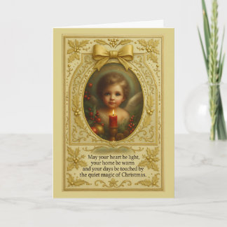 "Cradled in Candlelight: A Christmas Blessing" Card