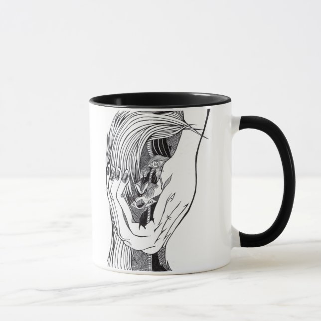 cradled in the face of tears mug (Right)