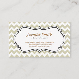 Craft Artist - Chevron Simple Jasmine Business Card
