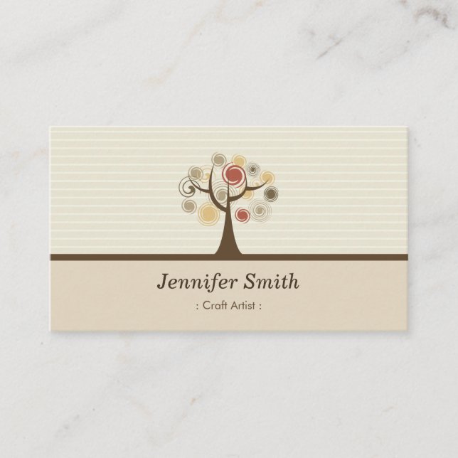 Craft Artist - Elegant Natural Theme Business Card (Front)