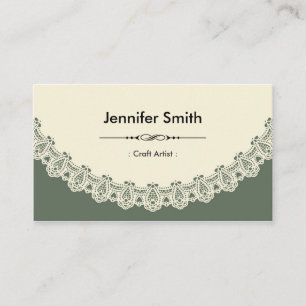 Craft Artist - Retro Chic Lace Business Card