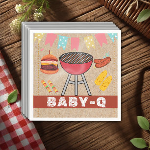 Craft Baby Q Grill Baby Shower Napkin
