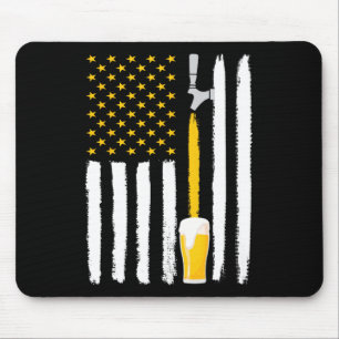 Craft Beer American Flag Usa 4th July Brewery Mouse Mat