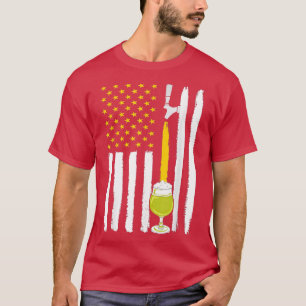 Craft Beer American Flag Usa , 4th July Brewery T- T-Shirt