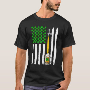 Craft Beer American Flag USA , Funny St Patrick's T-Shirt