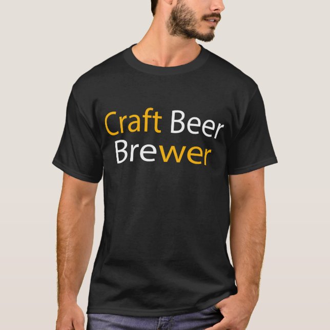 Craft Beer Brewer Black T-Shirt (Front)