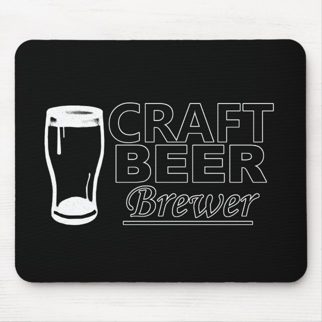 Craft Beer Brewer Mouse Mat (Front)