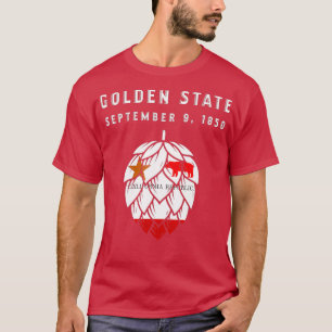 Craft Beer California Flag USA 4th July Brewery T-Shirt