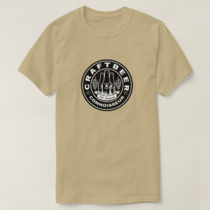 Craft Beer Connoisseur Black & White Hops T-Shirt