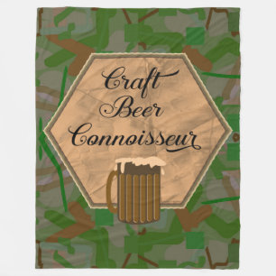 Craft Beer Connoisseur Fleece Blanket