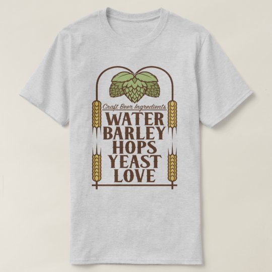 Craft Beer Ingredients Brewing Brewery T-Shirt