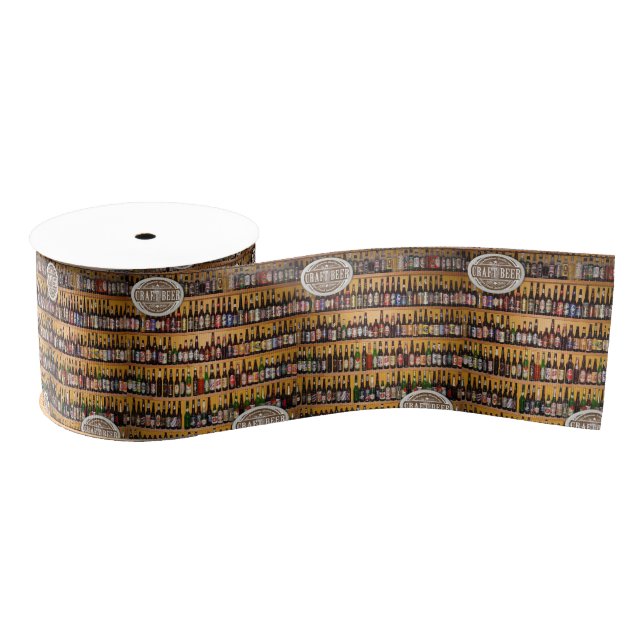 craft beer mens ribbon grosgrain ribbon (Spool)