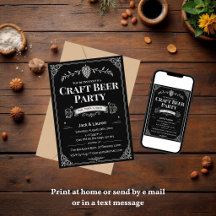 Craft Beer Party Invitation | Vintage Brewery