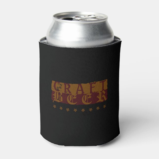 Craft Beer Red/Gold Can Cooler (Can Front)