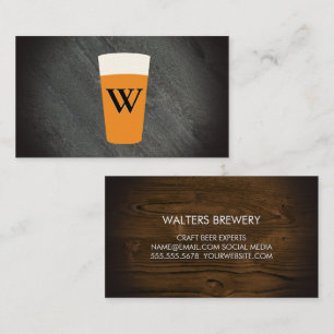 Craft Beer   Stone Wood Business Card