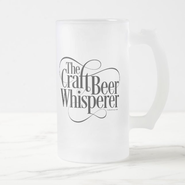 Craft Beer Whisperer Frosted Glass Beer Mug (Right)