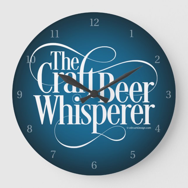 Craft Beer Whisperer Large Clock (Front)