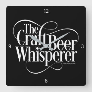 Craft Beer Whisperer Square Wall Clock