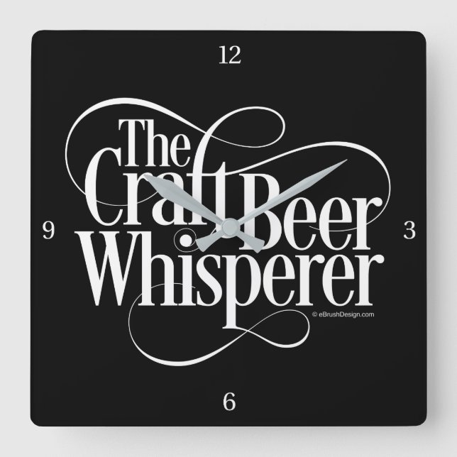 Craft Beer Whisperer Square Wall Clock (Front)