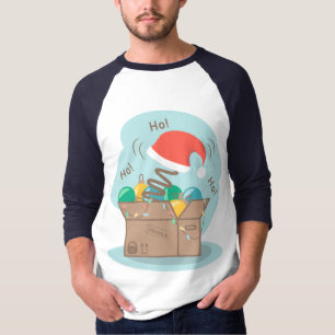 Craft box with Christmas decoration and Santa hat T-Shirt