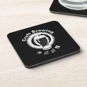 Craft Brewing, Black & White 2 Coaster